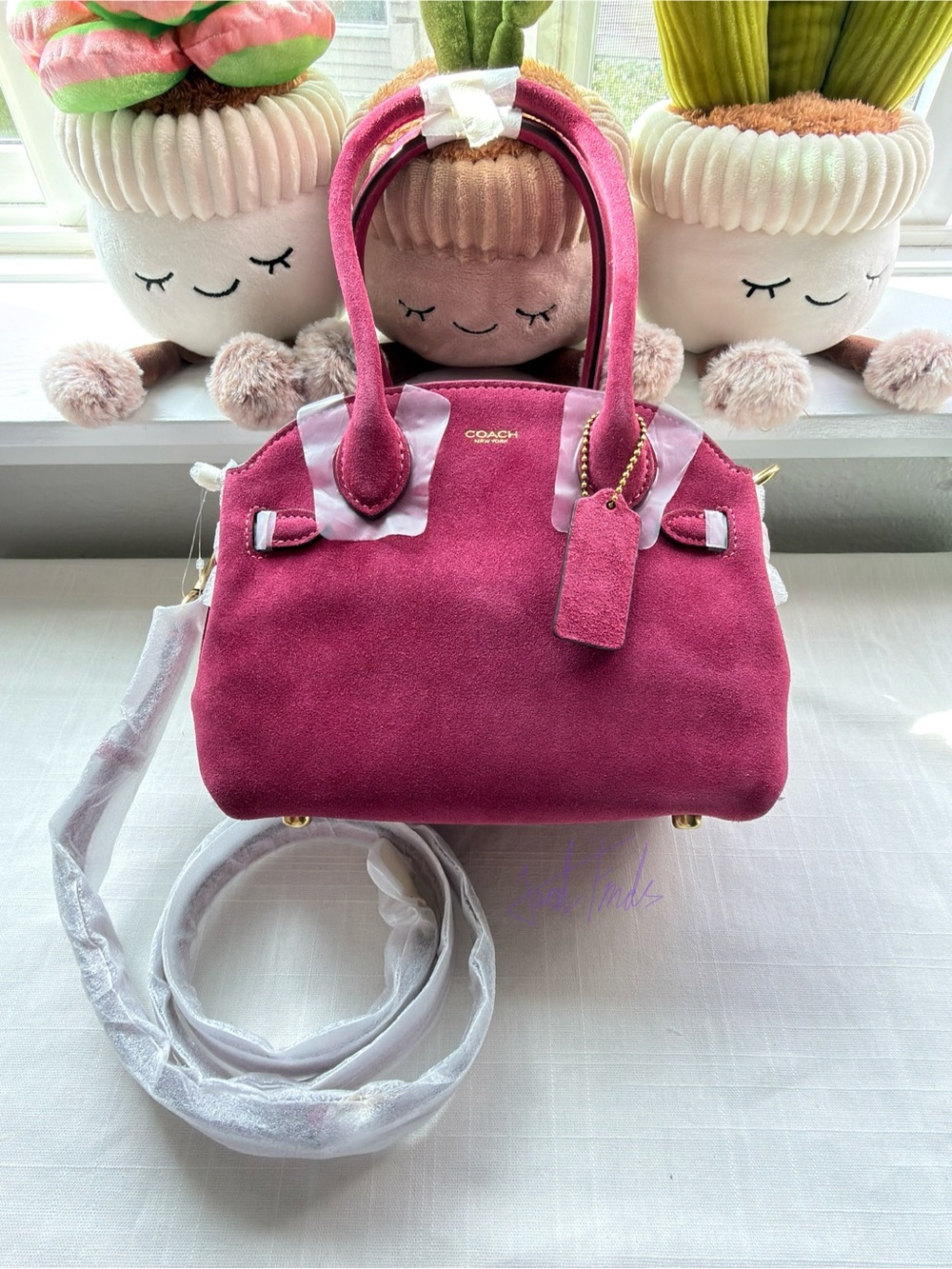 NWT ๐บ Coach Soft Empire Carryall 21 in Dark Fuchsia
